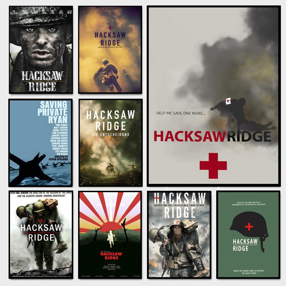 Hacksaw - Affiche rétro de film de guerre