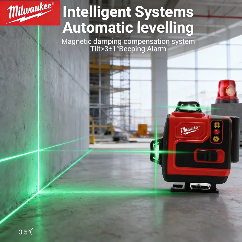 Spirit Level - Laser 4D 16 lignes Milwaukee authentique,